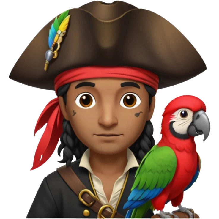 pirate and parrot emoji
