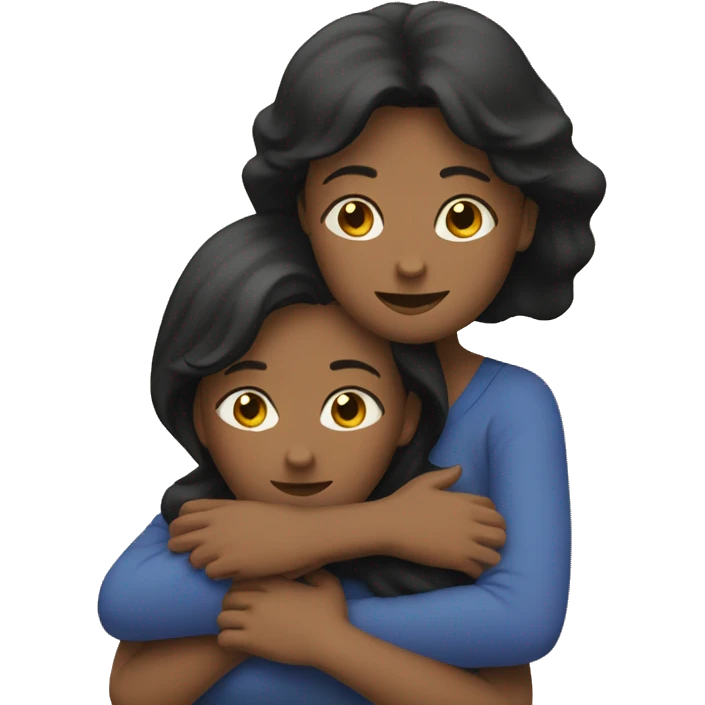 Two women hug emoji