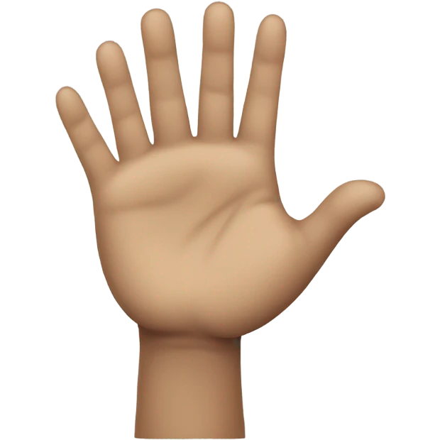 Hand wat op en neer gaat emoji