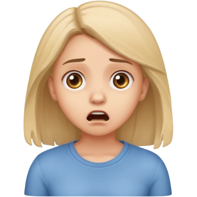 Chica asustada de cuerpo completo  emoji