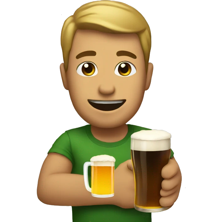 holding a beer emoji