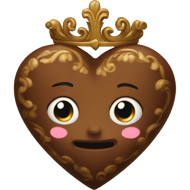 baroque brown heart emoji
