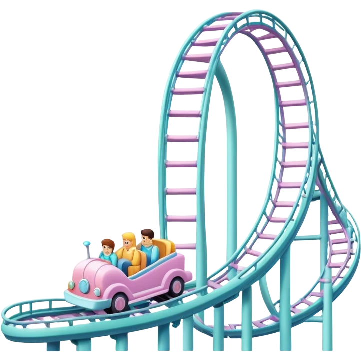 Pastel rollercoaster emoji
