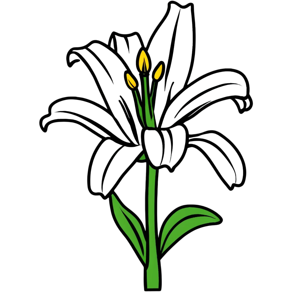 white lily emoji
