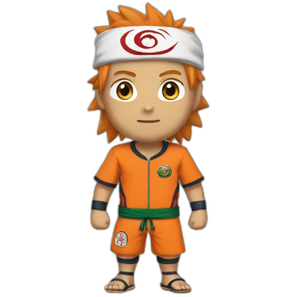 Naruto avec le maillot du maroc emoji