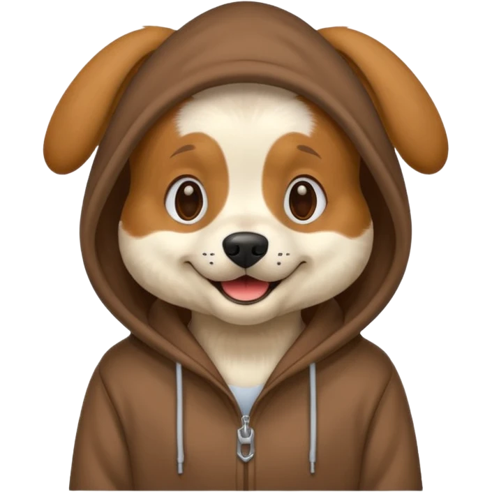 dog wearing a hoodie  emoji