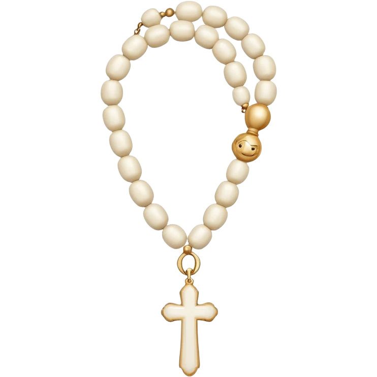 white prayer bead emoji