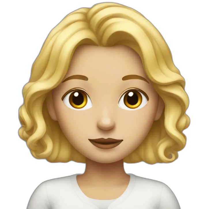 Blonde Girl painting emoji