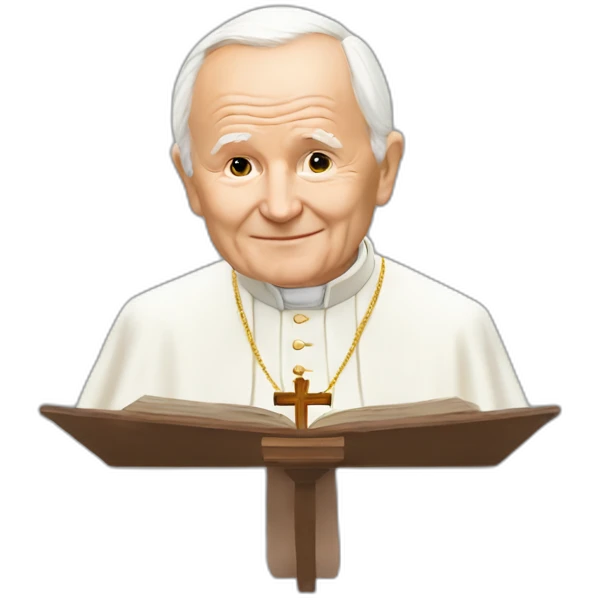 John Paul Ii doing uwu emoji