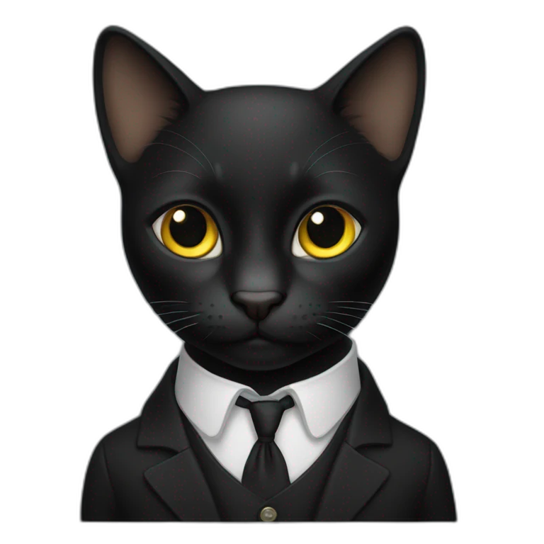 gato negro emoji