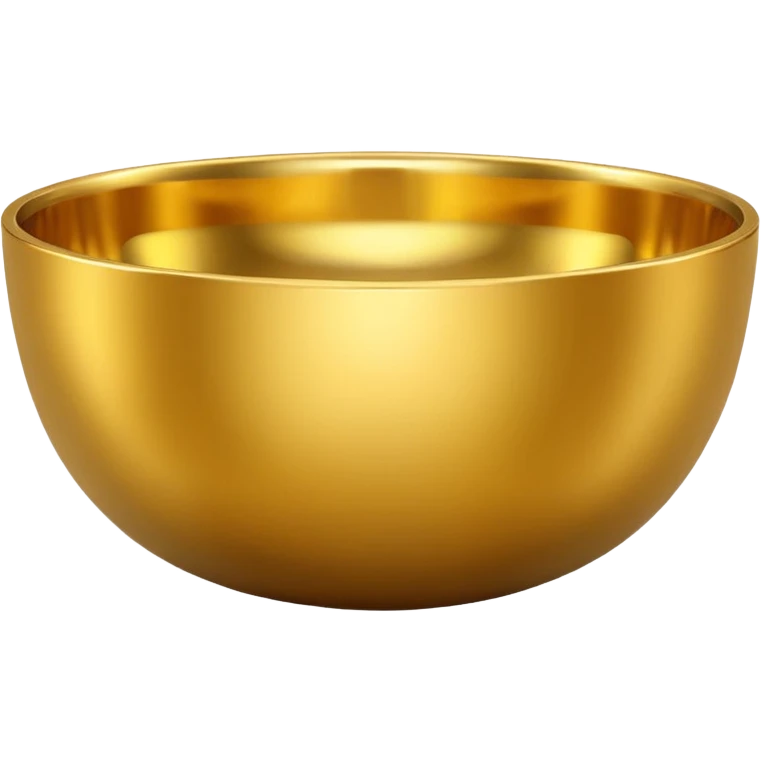 shiny gold bowl top view emoji