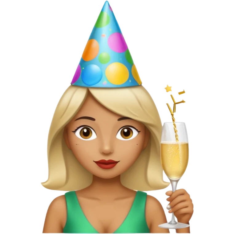 Pool party girl face emoji