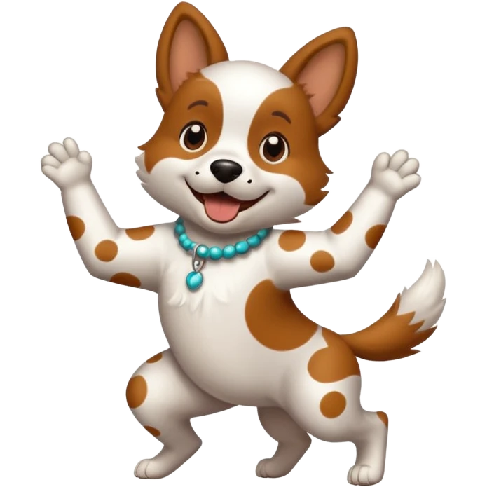 dancing dog with spots emoji