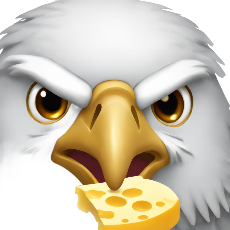 Eagle eating cheese emoji