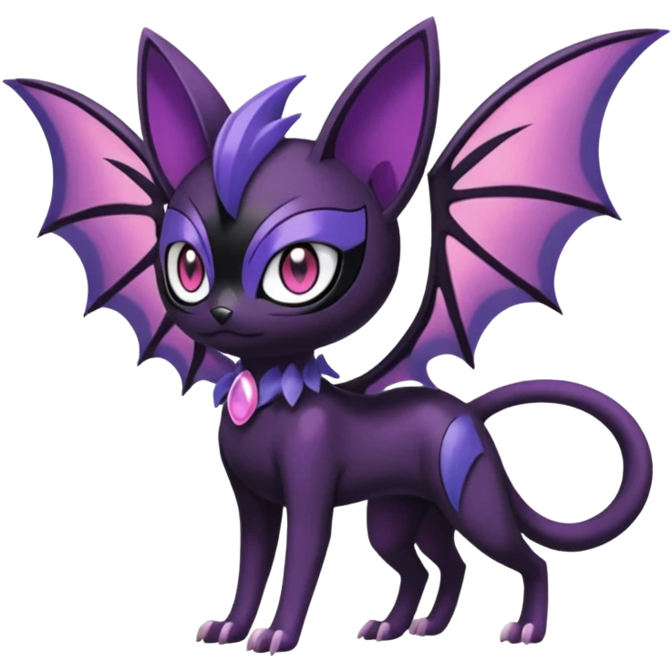 Meloetta-Purrloin-Nargacuga-Noibat-Pokémon-Fakémon-fusion-hybrid-creature emoji