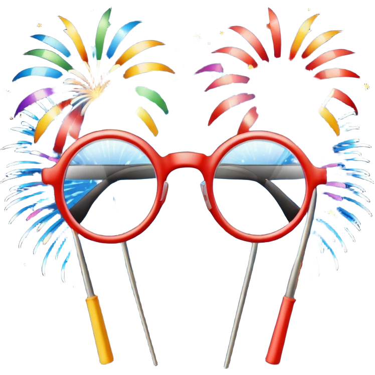 lentes de happy new year emoji