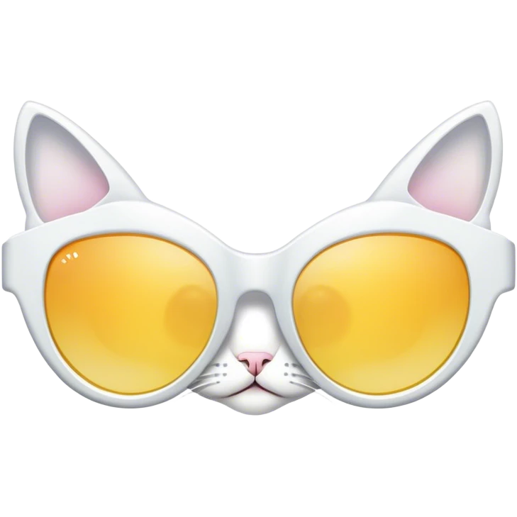 white cat eye shaped sunglasses emoji
