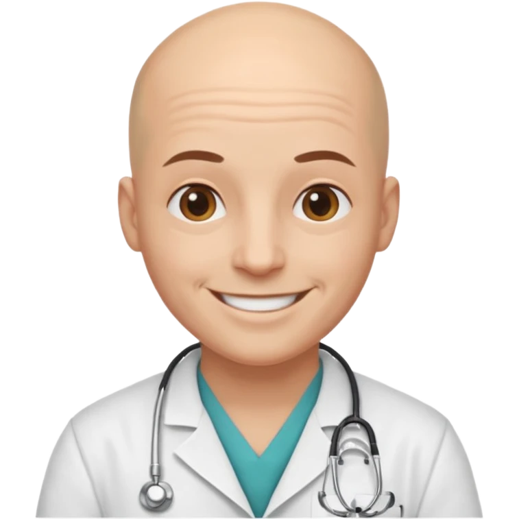 bald doctor with bandanna emoji