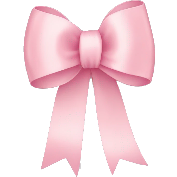 light pink ribbon bow emoji
