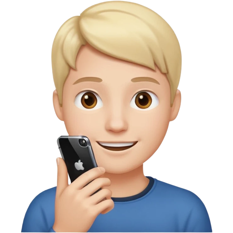 horizontal iphone under the chin emoji