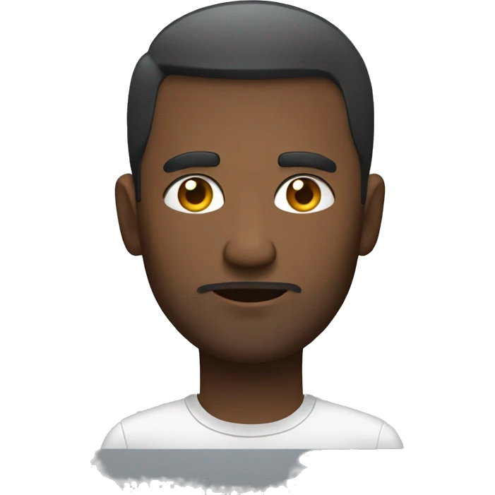 man using mobile with blank stare emoji