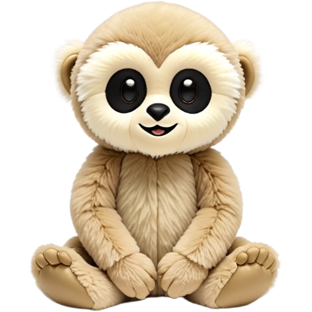 lar gibbon jellycat stuffed animal plush, soft and cute, kawaii, tiny beady black eyes emoji