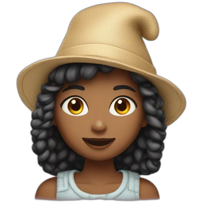Girl￼with cat hat emoji
