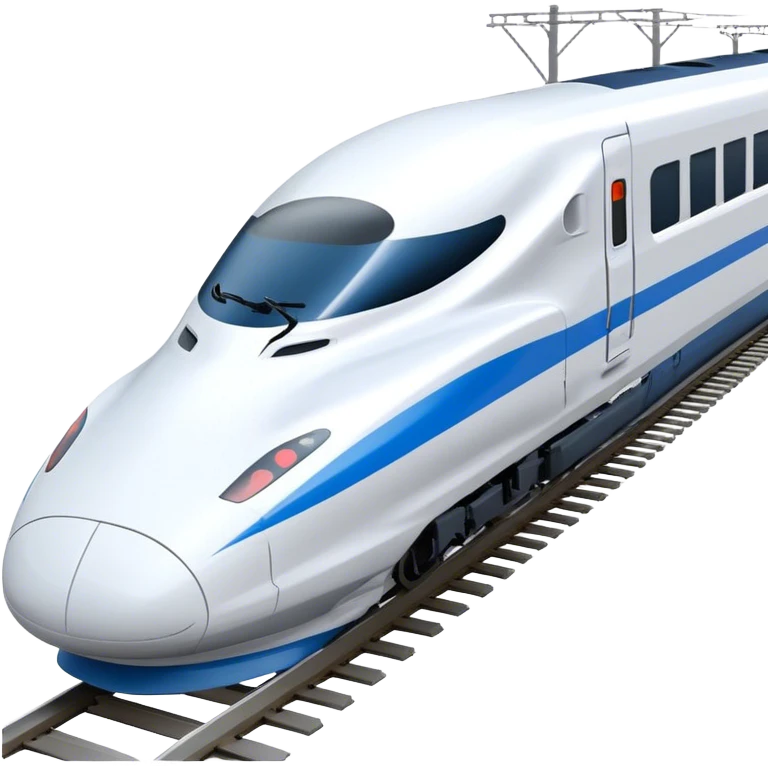 High-Speed Train (Shinkansen) - JR East (Model Year: 2021) (Iconic colour: White with blue) emoji