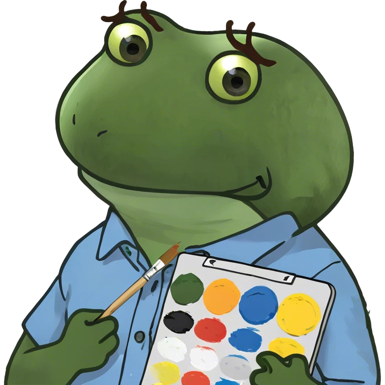 in a bob ross costume emoji