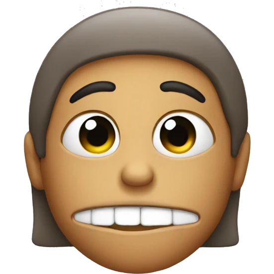 Chill face with hand over mouth emoji