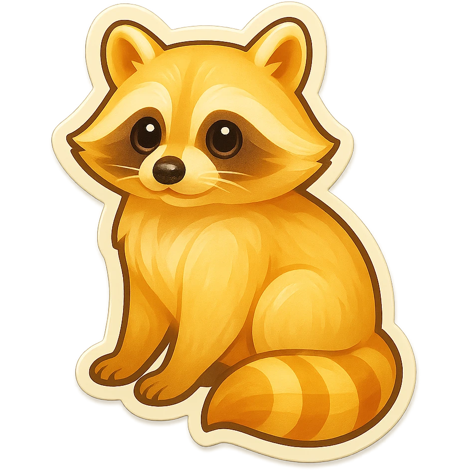 Very Light Blonde raccoon emoji