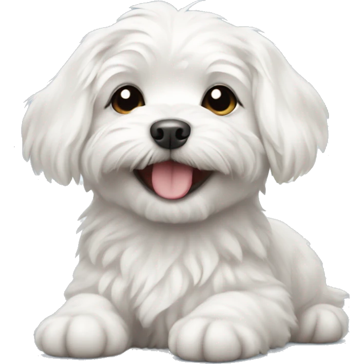 a happy Maltese puppy emoji