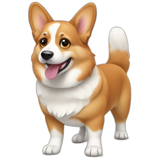 a corgi that can't walk emoji