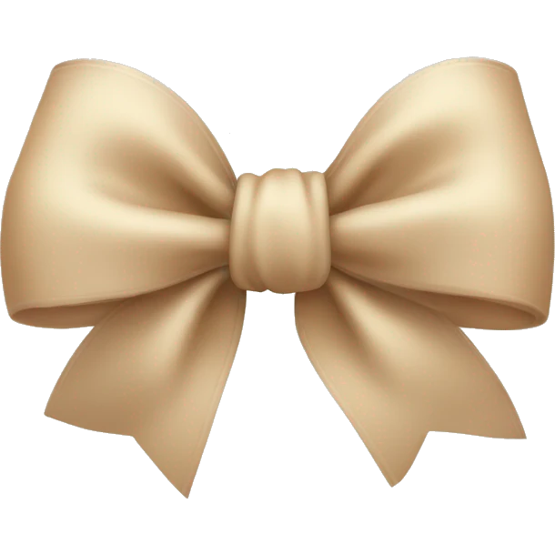A cute beige bow emoji