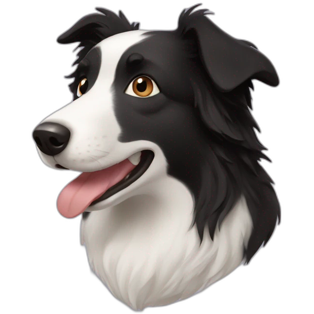 Border collie mole snout emoji