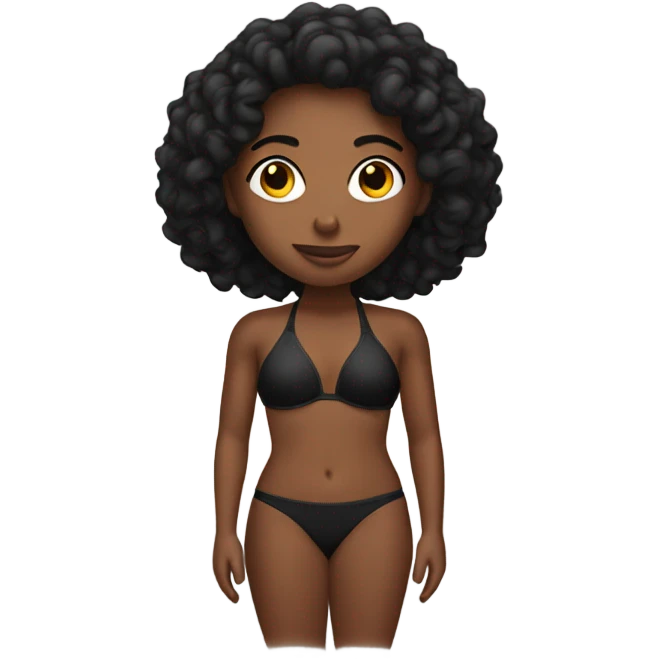 Black womens bikini emoji