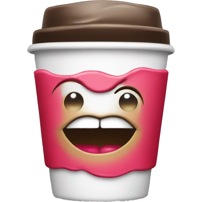 coffe with lipstick emoji