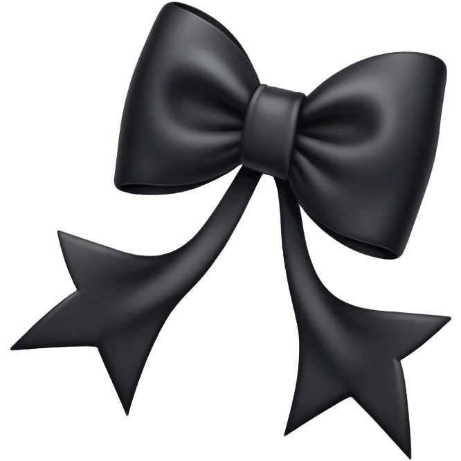 Black bow emoji