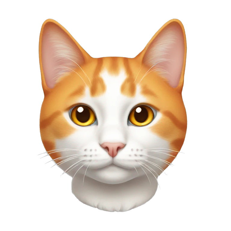 Orange white cat emoji
