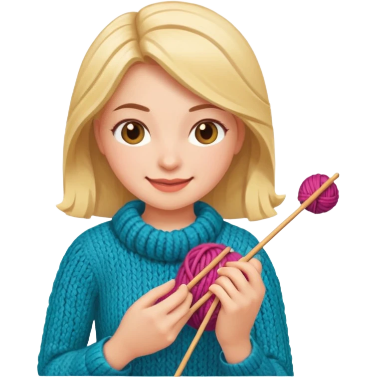 women who knit emoji