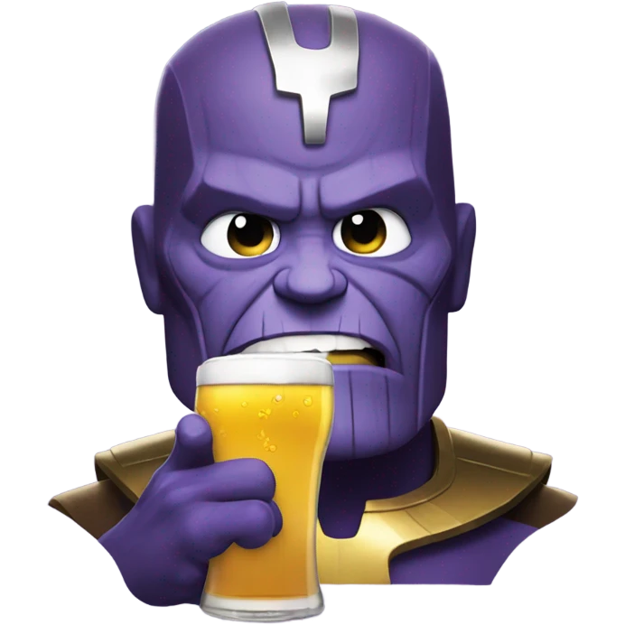 Thanos drinking beer emoji