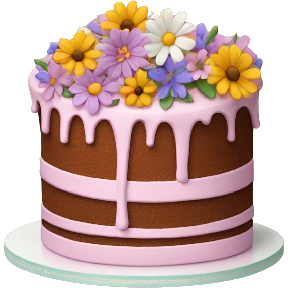 cake with flowers emoji