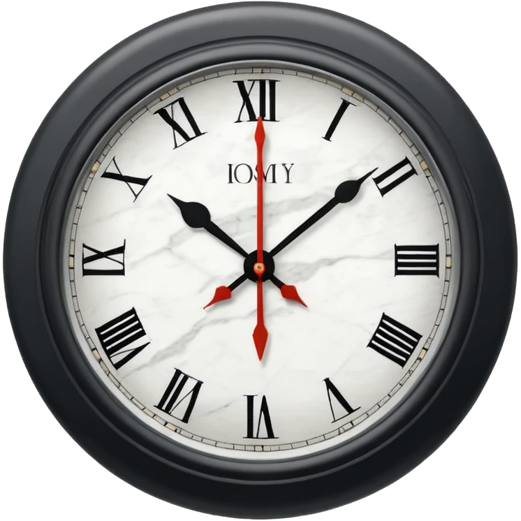 White marble effect Clock emoji