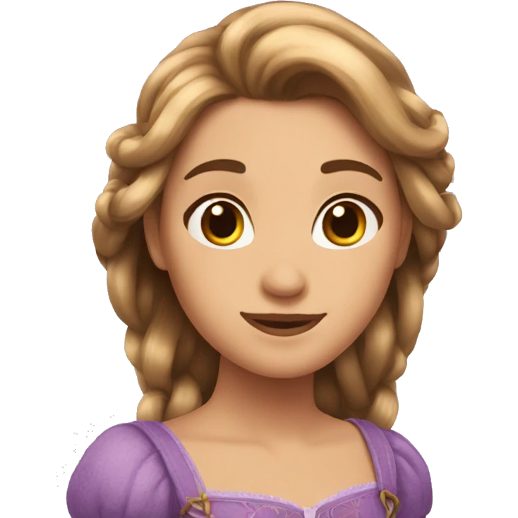 Rapunzel with short brown hair emoji