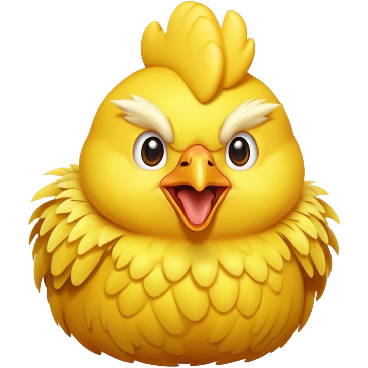 shouting yellow chicken emoji