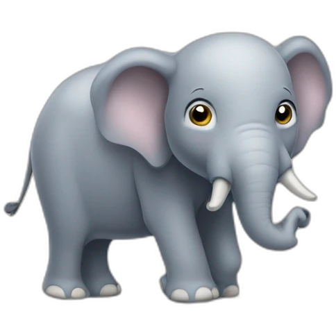 Éléphant dans le cul d’une vache emoji