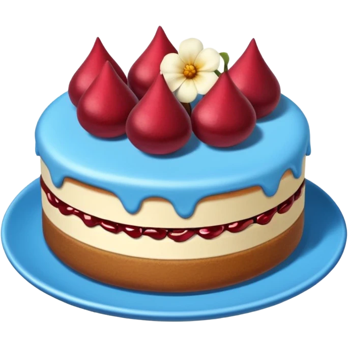 Yuvarlak mavi tek ama ınstagram'daki gibi öyle orijinal kek emoji