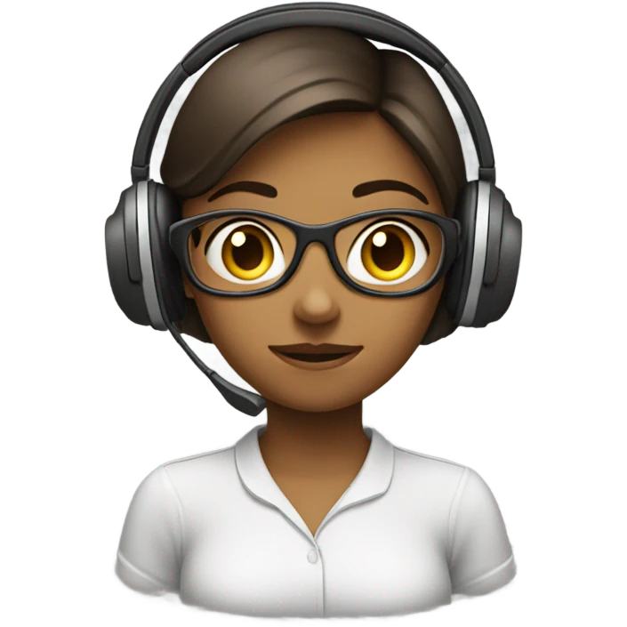 headset with girl emoji