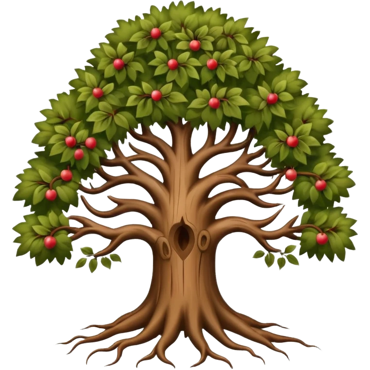 family tree with long roots emoji