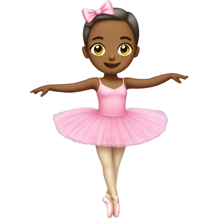 Pink bow ballerina emoji